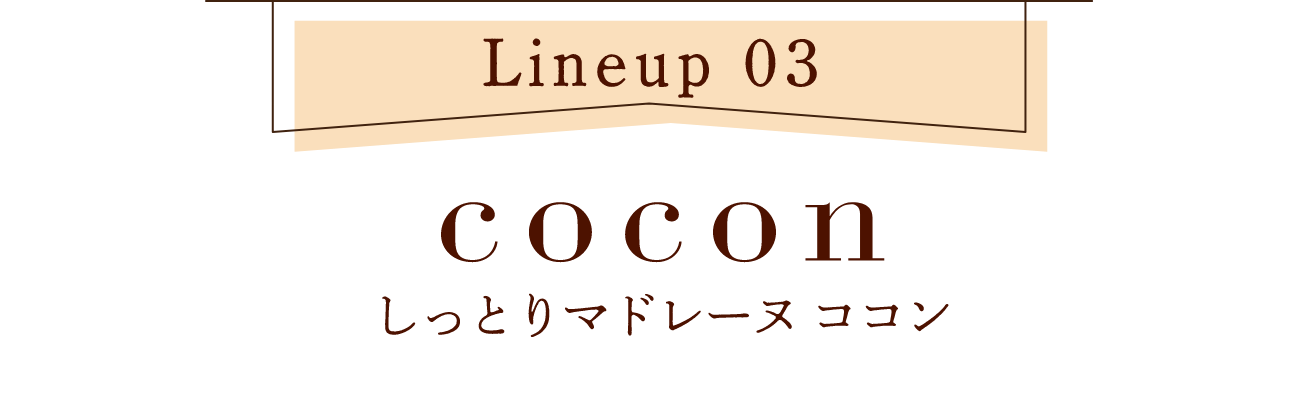 【ラインナップ3】しっとりマドレーヌ ココン