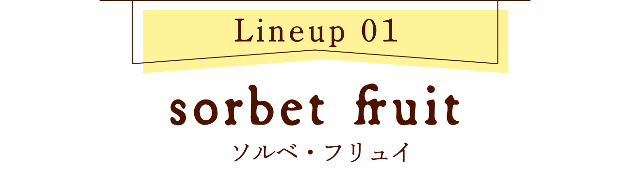 【ラインナップ1】ソルベ・フリュイ